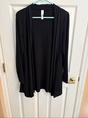 MarlaWynne HSN Black Knit cardigan blazer jacket size large like new